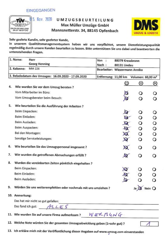 Umzug am Bodensee mit Max Müller Umzüge GmbH. 