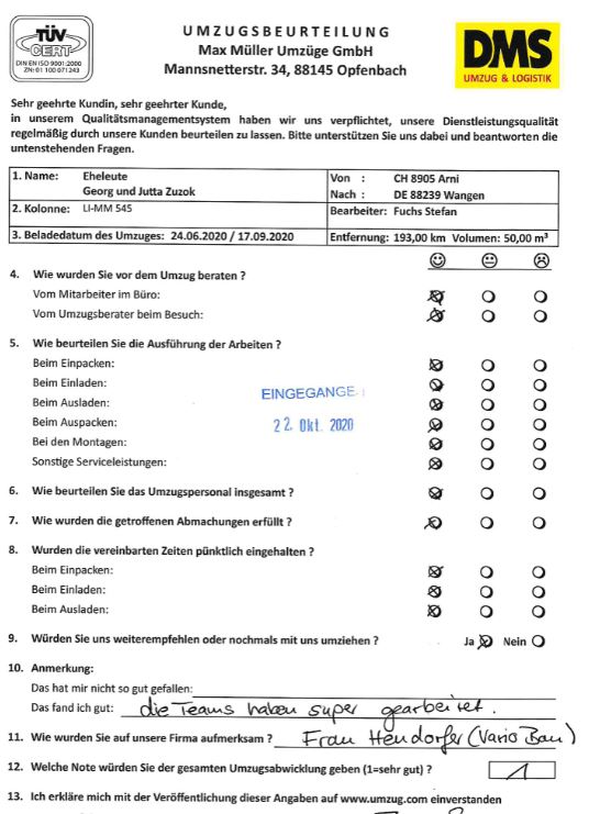 Super Teams bei Max Müller Umzüge. 