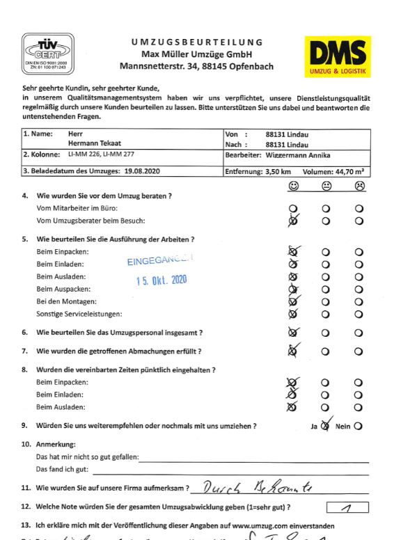 Umzug am Bodensee mit Max Müller Umzüge GmbH. 