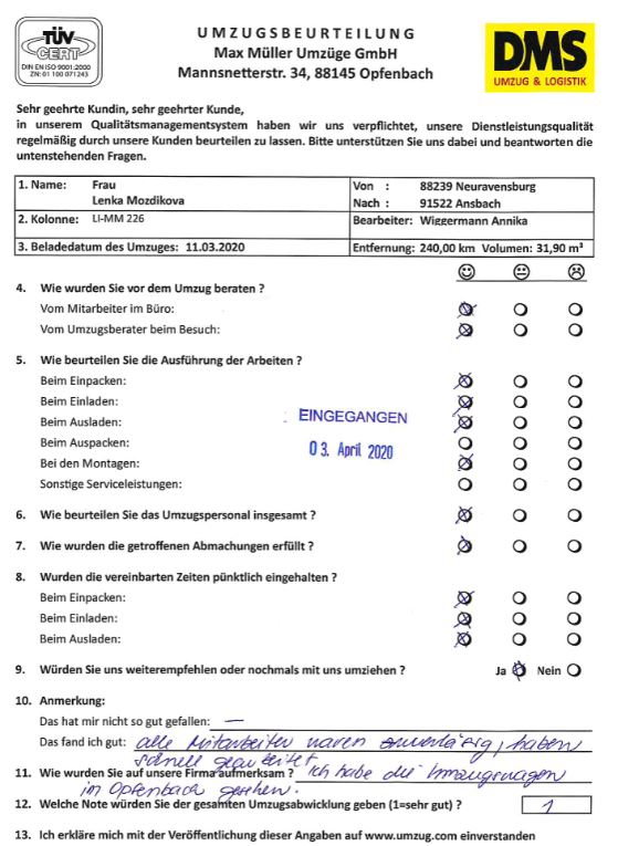 Zuverlässige Mitarbeiter bei Max Müller